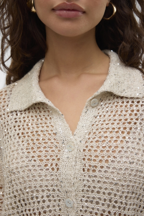 Vero Moda vmleilani glitter 2/4 poloneck card